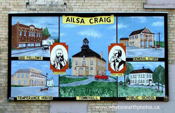 external mural, Ailsa Craig, Ontario